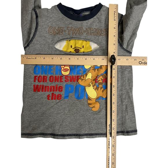 Disney Winnie the Pooh & Tigger - Kids Long Sleeve Gray Shirt - Size 6 - Picture 7 of 7
